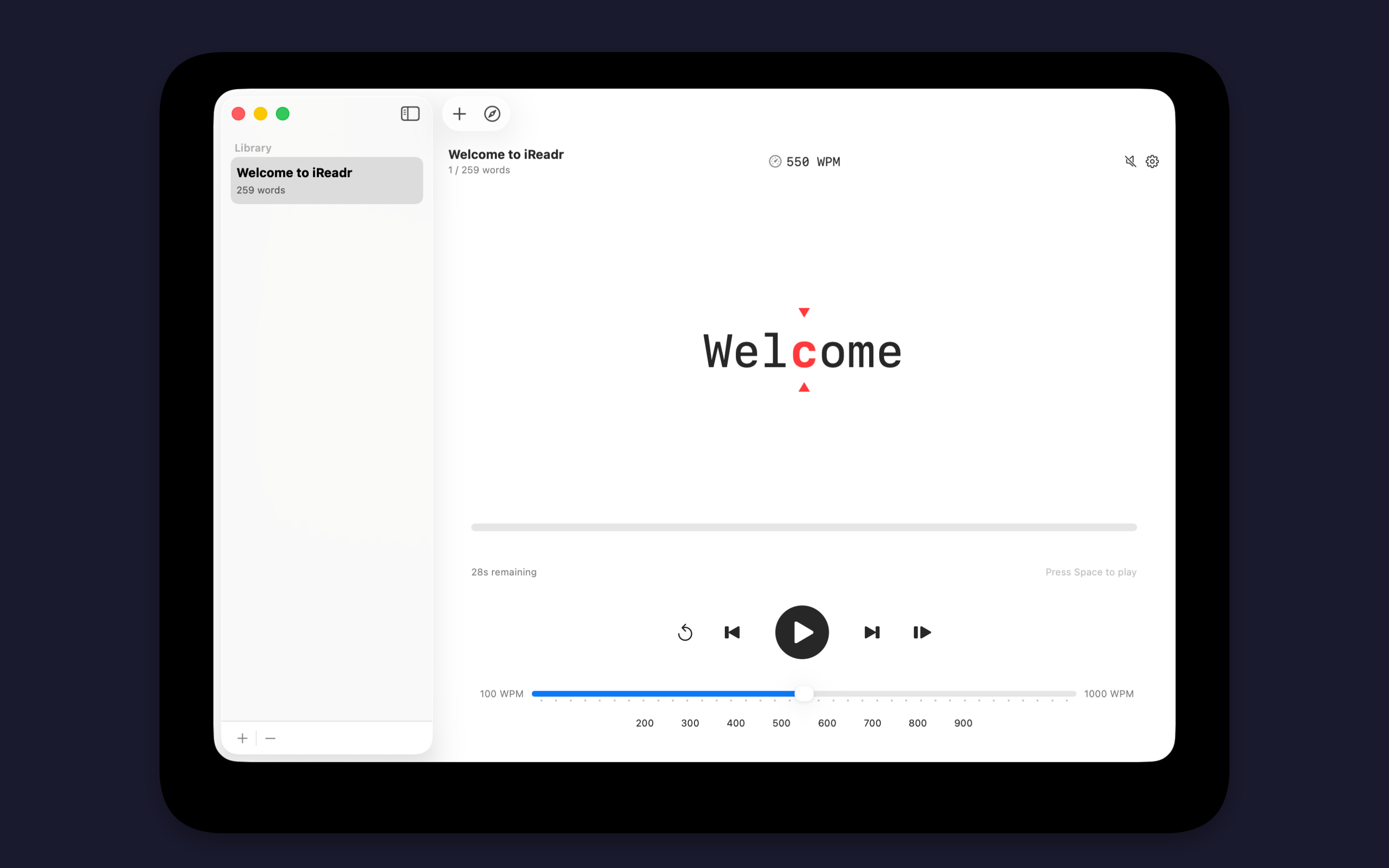 iReadr macOS Reader View